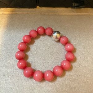 Simon Sebbag orange coral bead stretch bracelet
